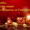 Спасибо, дорогие наши Деды морозы и Снегурочки!